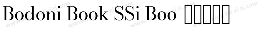 Bodoni Book SSi Boo字体转换